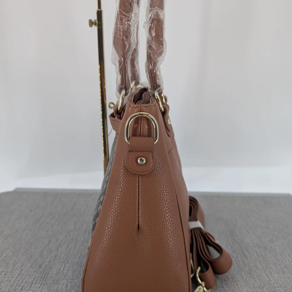 Elegant Brown and Black‎ Satchel